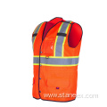 Class 2 High Visibility Orange Reflective Safety Vest